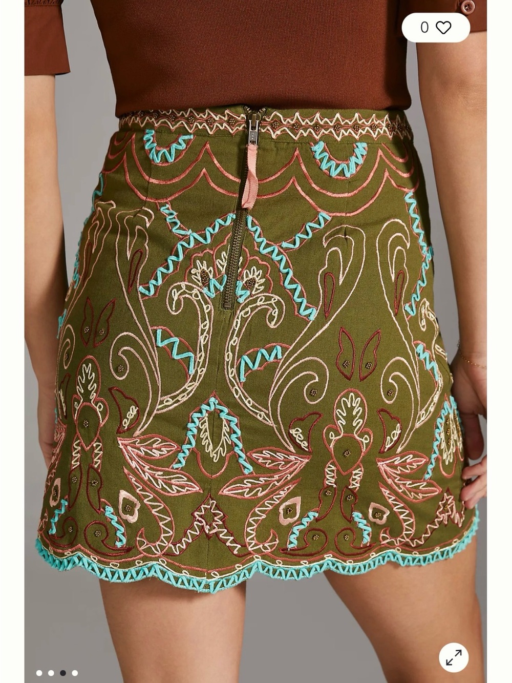 Anthropologie A-Line Mini Skirt - Picture 3 of 7